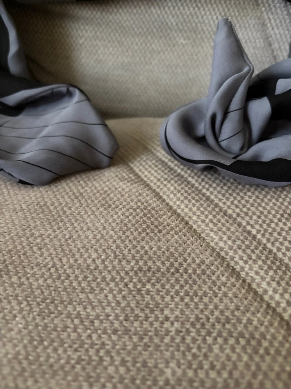 cult gaia Black & Gray Patterned Hair Scarf